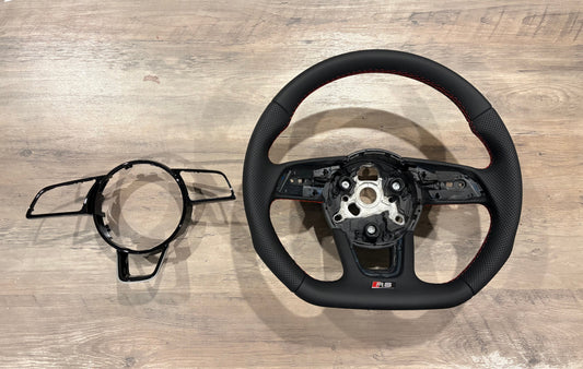 Audi A3 / S3 / RS3 / A4 / S4 / A5 / S5 Perforated Leather or Suede Steering Wheel
