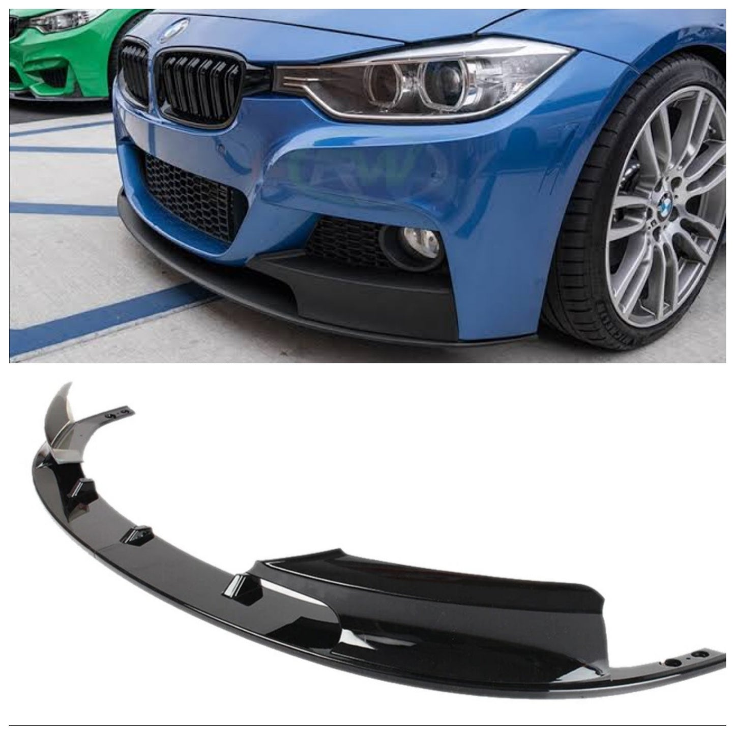 BMW F30 M Sport Style Front Bumper Splitter / Lip (F30 F35 F80 3 Series)