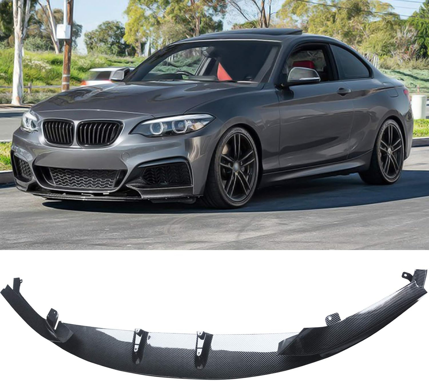 BMW F22 Sport Style Front Bumper Splitter / Lip (F22 F23 F45 F46 F87 2 Series)