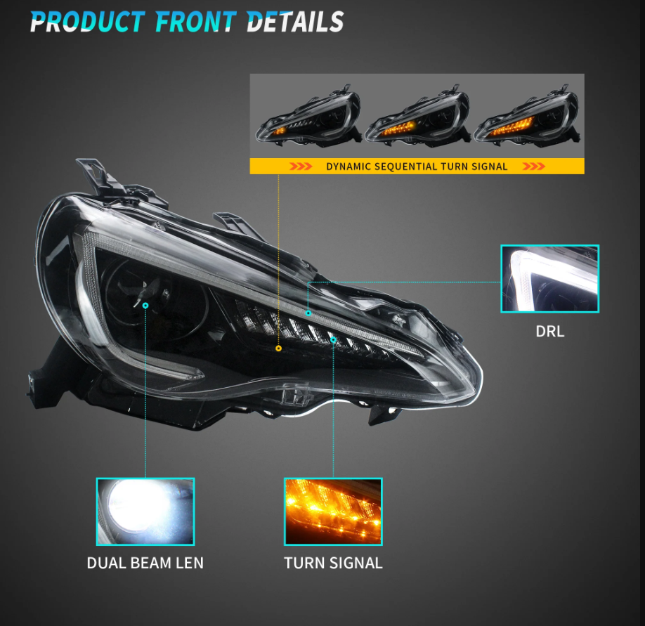 Subaru BRZ / Toyota 86 GT86 LED Headlights