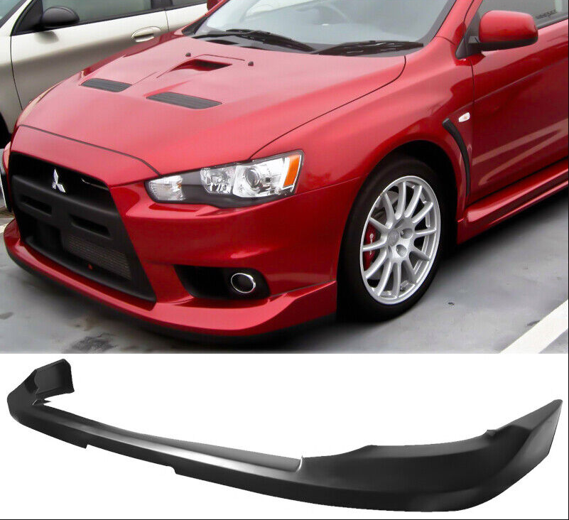 Mitsubishi Lancer Evo 10 X Front Lip - Plastic OEM Aero Style (2008 - 2015)