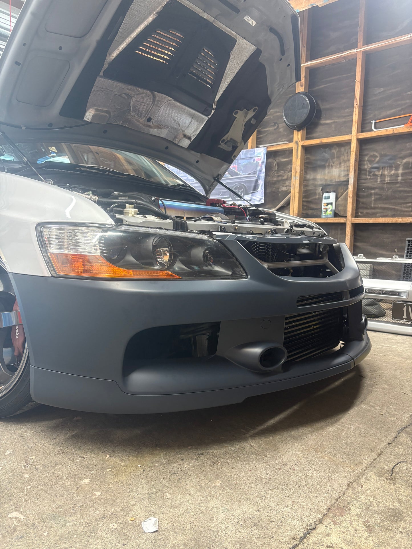 Mitsubishi Lancer Evo 9 Front Bumper - PLASTIC (CT9A Evo IX) - 6400B000