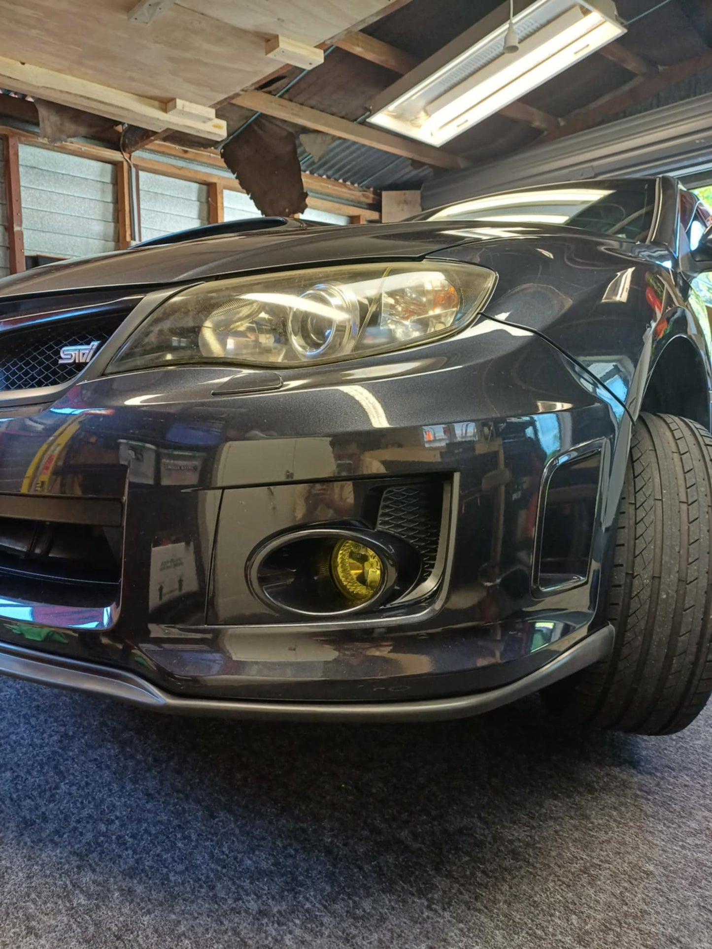 Subaru Impreza WRX STI V Limited Style Front Lip (2011 - 2014) - Plastic