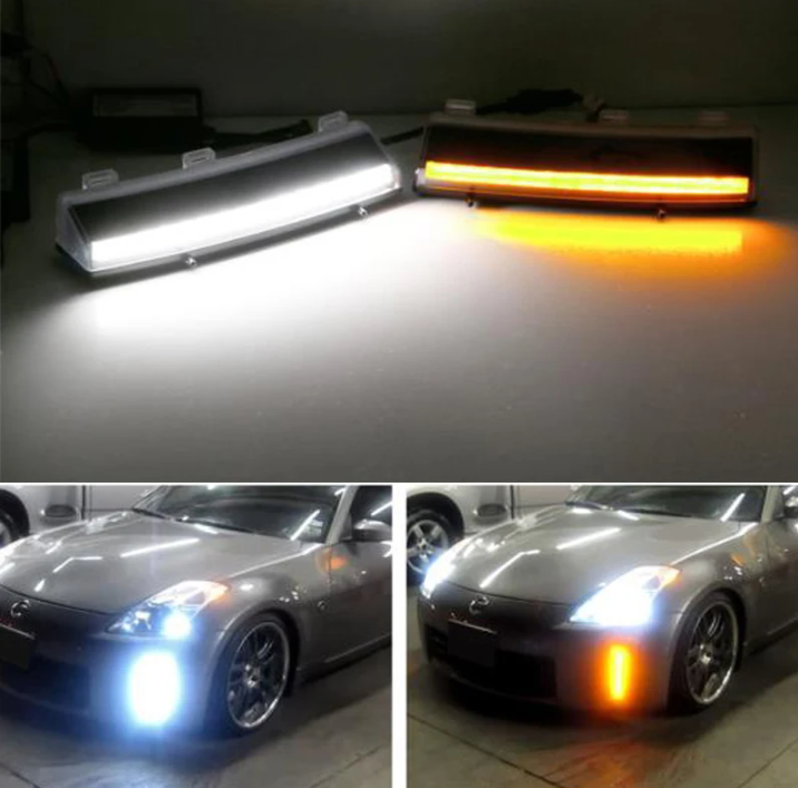 Nissan 350z / Fairlady Z LED Front Bumper DRL's / Switchbacks