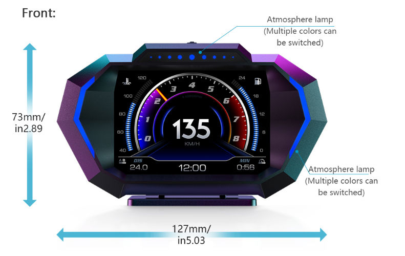 OBD2 Car Display Unit / Multi-Gauge / Heads Up Display
