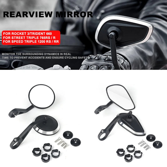 Triumph Bar End Wing Mirrors (Round or Diamond)