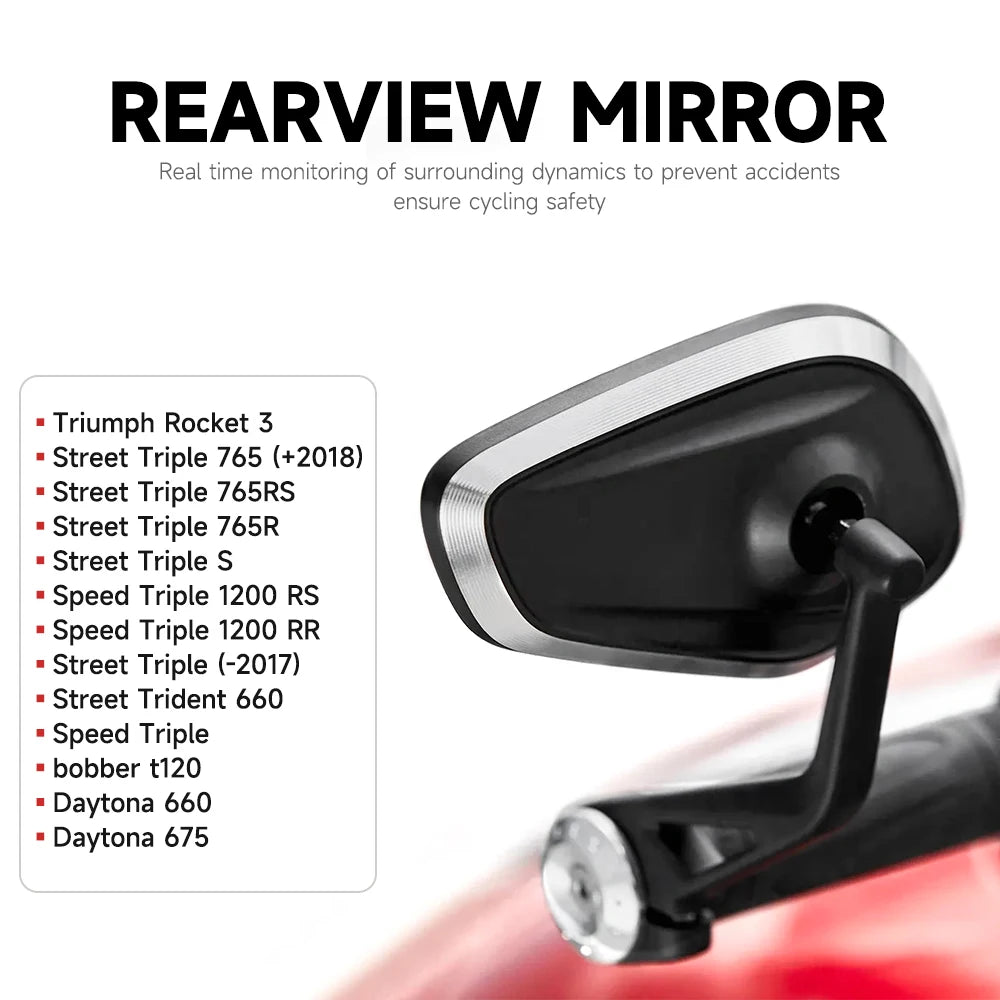 Triumph Bar End Wing Mirrors (Round or Diamond)