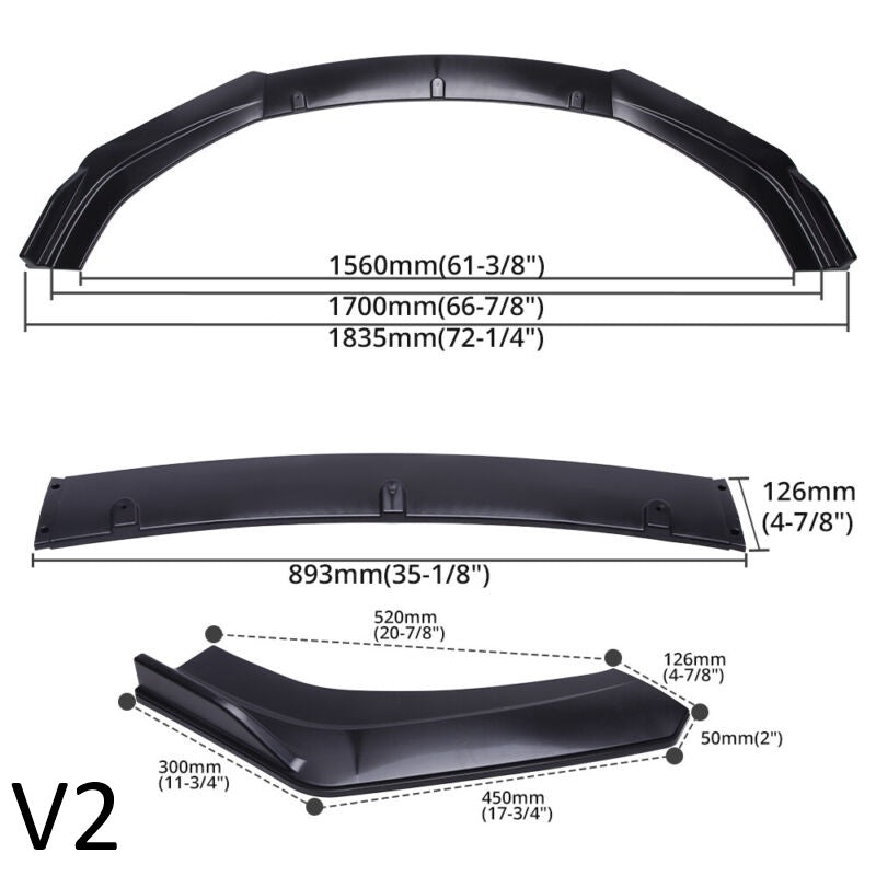 Audi RS3 8V Front Lip / Splitter (Facelift 2017 - 2020)