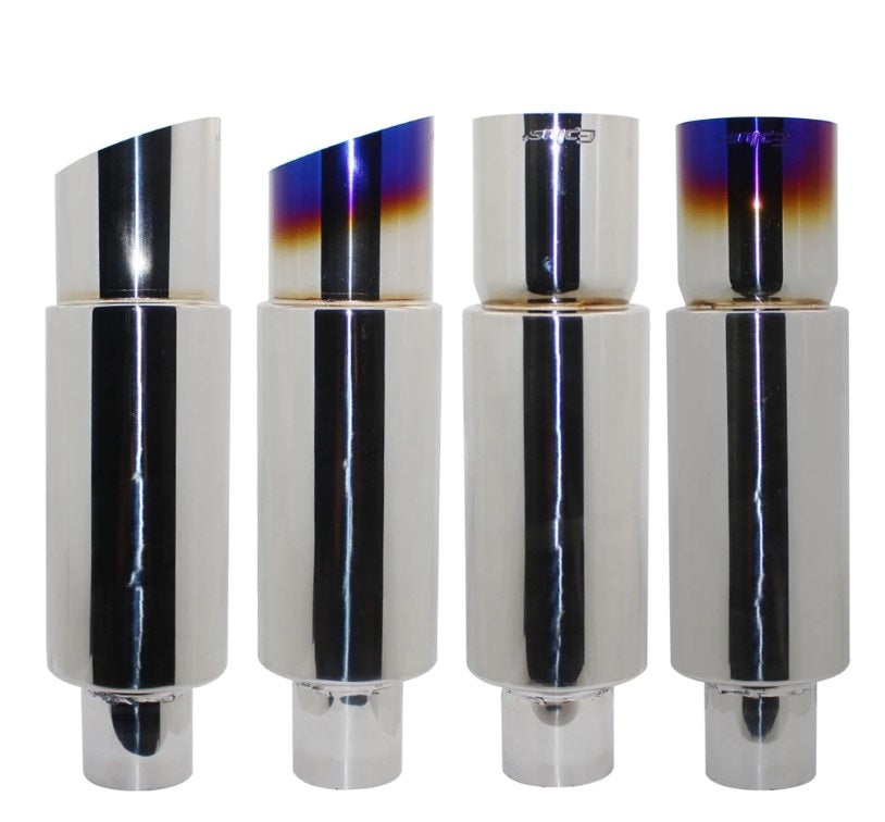 Big Bore Exhaust Tip / Muffler (2.5" to 3.5") - Multiple Colours & Tip Angles - Boosted Kiwi