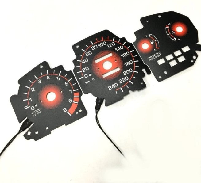 Honda Civic EG Glow Style Cluster Overlays - 240km - Boosted Kiwi