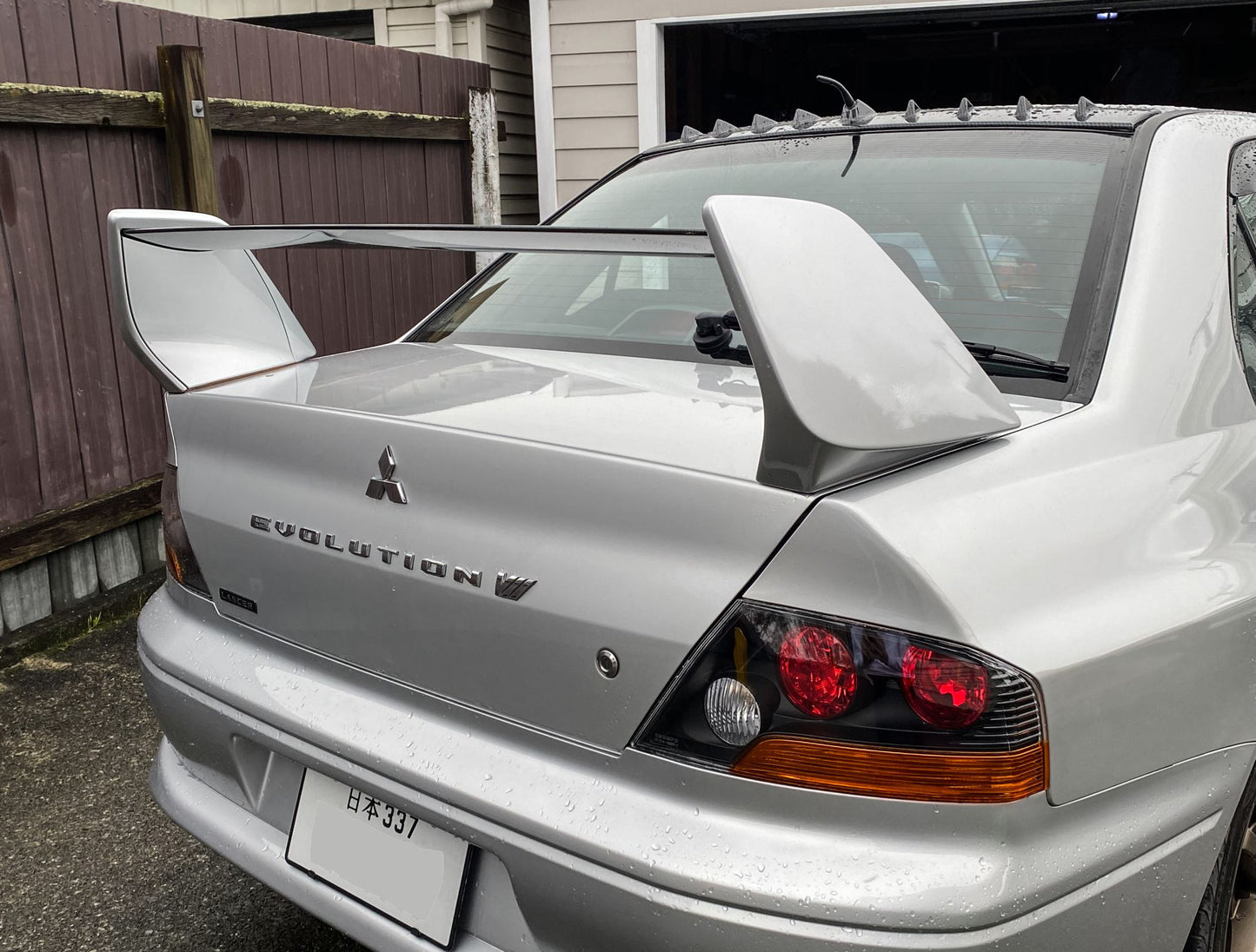 Mitsubishi Lancer Evo 8 / 9 Style Rear Wing / Spoiler (Plastic - 3 Piece) - Boosted Kiwi
