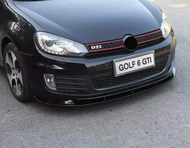 VW Golf Mk6 GTI Maxton Style Front Lip / Splitter - Black or Carbon