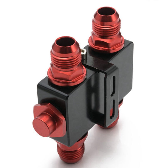 Universal In-Line Oil Cooler Thermostat Block (AN10) - Boosted Kiwi
