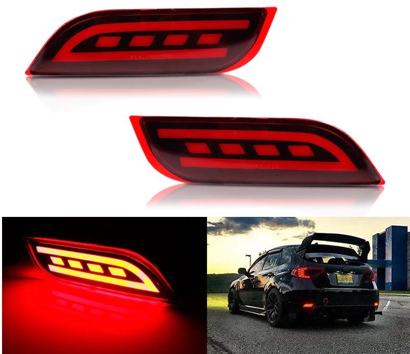 Subaru Impreza WRX / STI 2008 - 2014 (SGT, GR, GH) LED Rear Bumper Reflectors - Boosted Kiwi