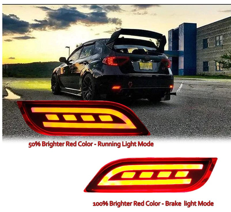Subaru Impreza WRX / STI 2008 - 2014 (SGT, GR, GH) LED Rear Bumper Reflectors - Boosted Kiwi