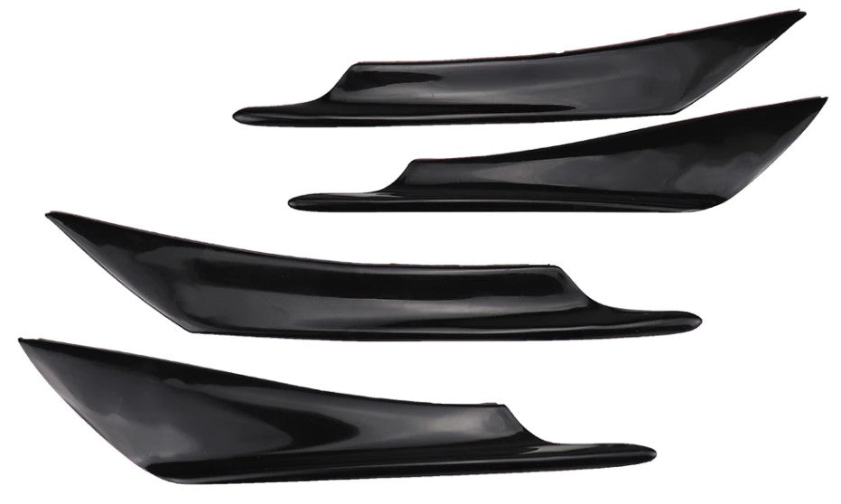 Universal Front Bumper Canards / Splitters (Black or Carbon) - Boosted Kiwi