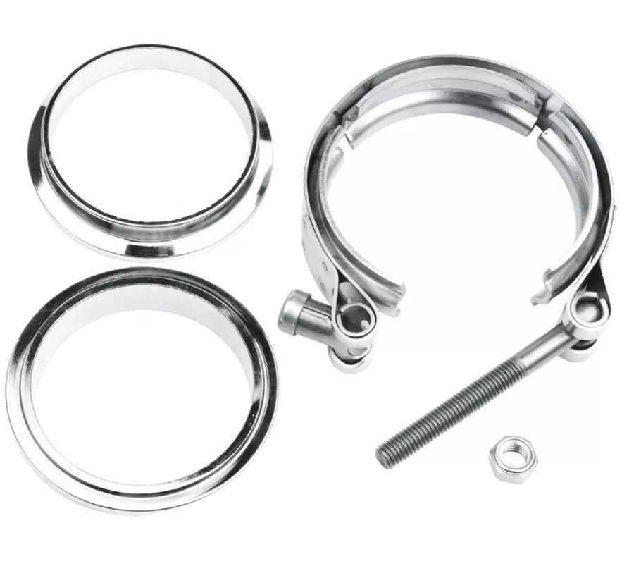 Stainless Steel V-Band Clamp Kit (3", 3.5", 4.0") - High Quality