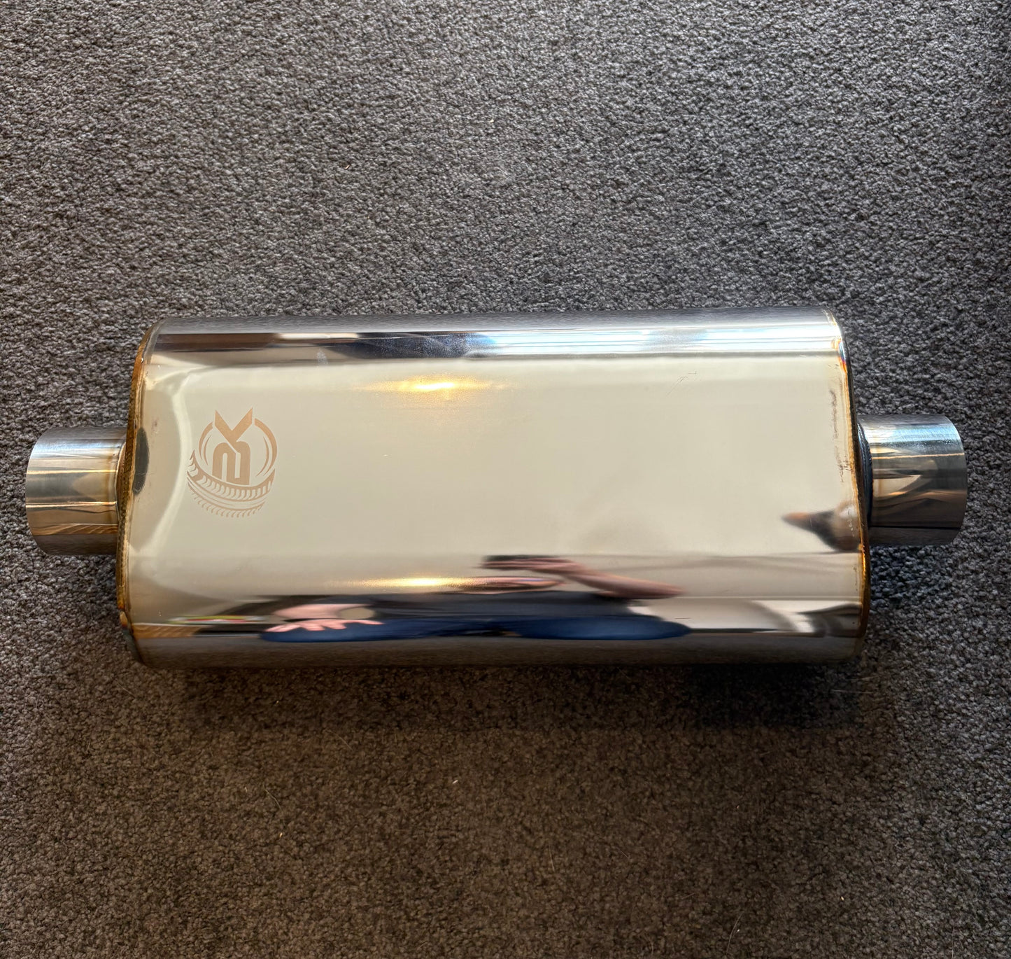 8" Oval Body Louvre Baffle Muffler / Resonator