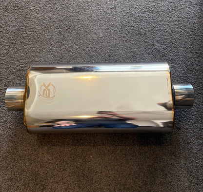 8" Oval Body Louvre Baffle Muffler / Resonator