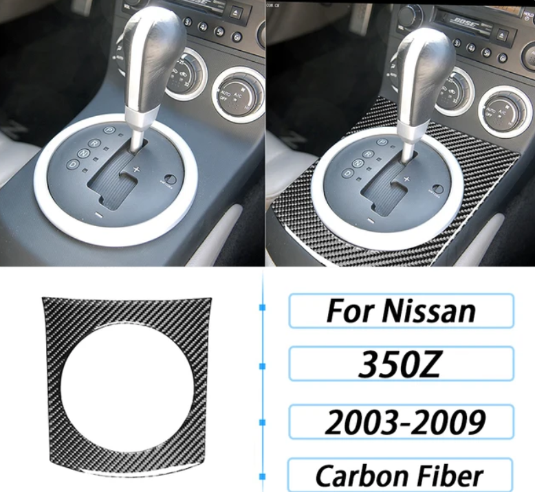Nissan 350z / Z33 / Fairlady Z Carbon Fiber Gear Shifter Trim Cover
