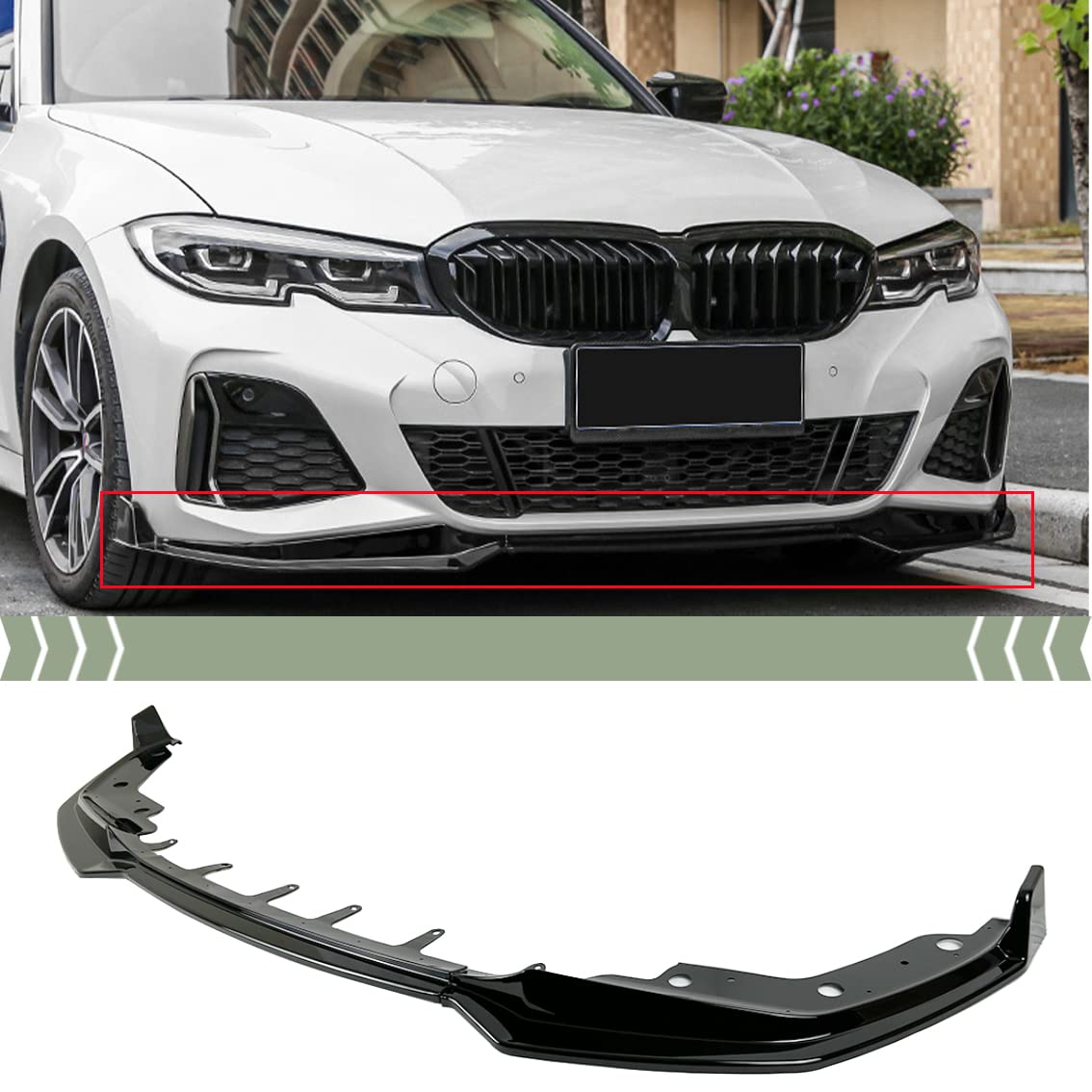 BMW G20 M MP Style Front Bumper Splitter / Lip (G20 G80 3 Series)