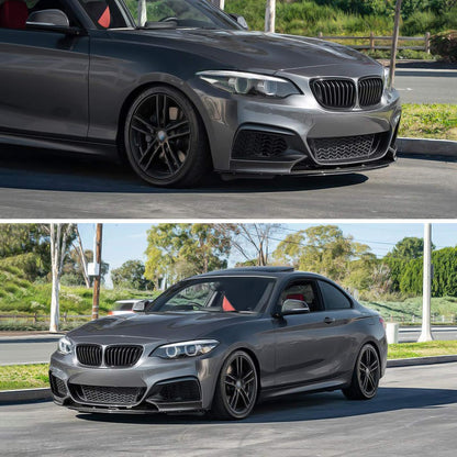 BMW F22 Sport Style Front Bumper Splitter / Lip (F22 F23 F45 F46 F87 2 Series)