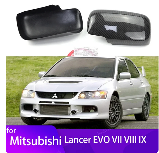 Mitsubishi Lancer Evo Carbon Fiber Wing Mirror Covers (CT9A - 2001 - 2007)