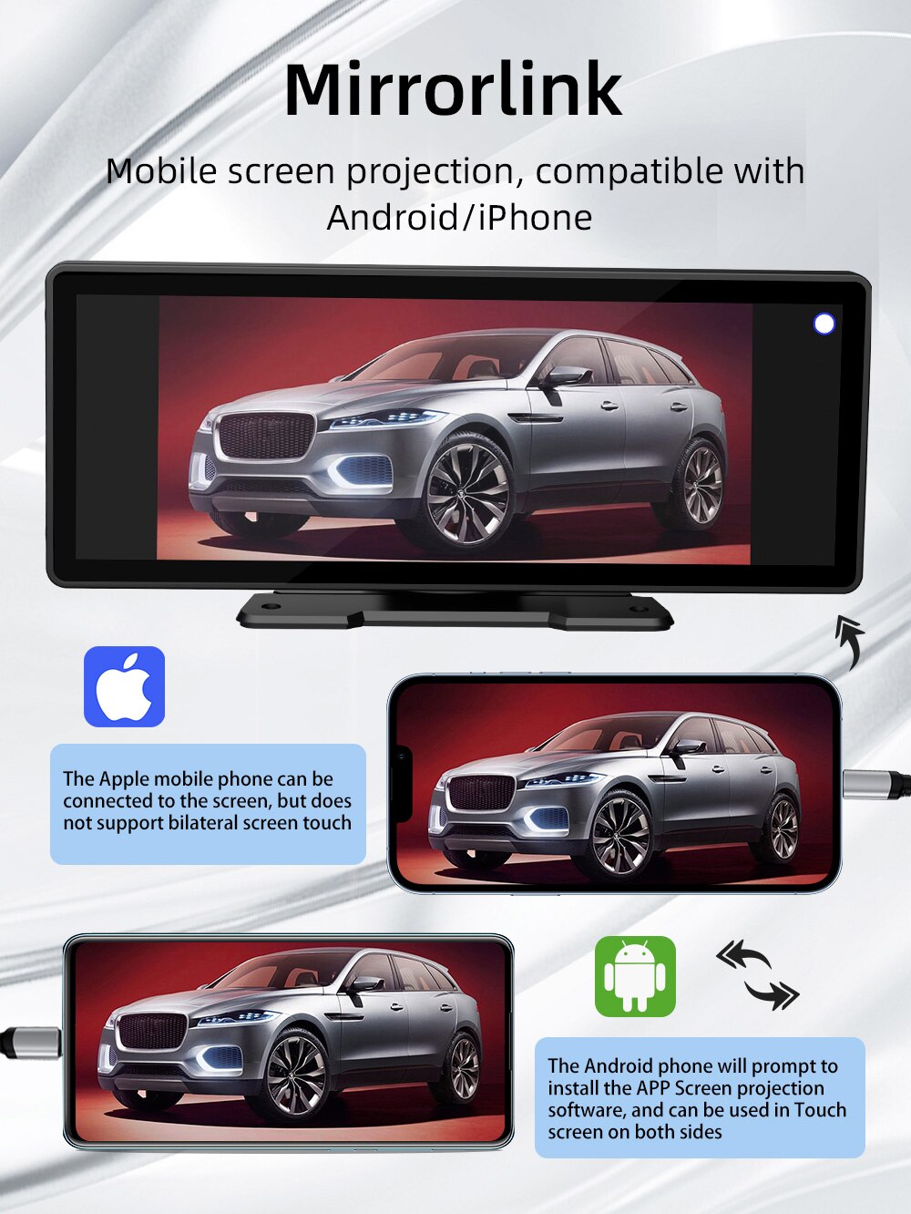 Universal Carplay / Android Auto Screen Display (+ Reversing Camera) –  Boosted Kiwi