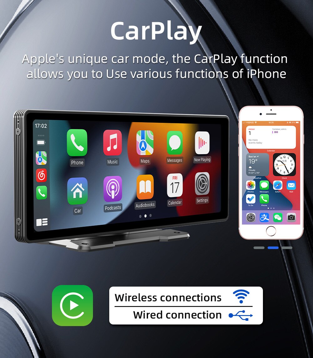 Universal Carplay / Android Auto Screen Display (+ Reversing Camera) –  Boosted Kiwi