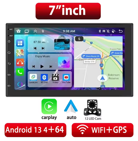 Double-Din Apple Carplay / Android Auto Headunit / Stereo (+ Reversing Camera)