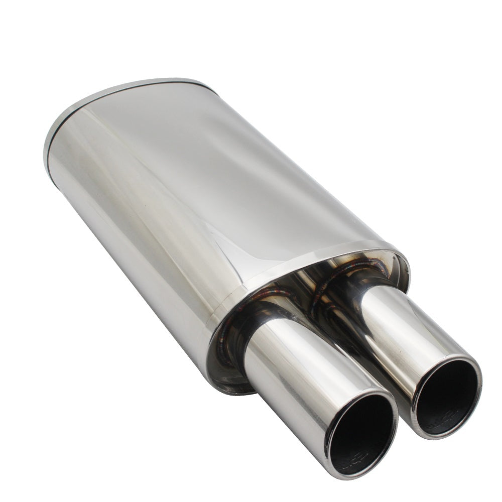 Twin / Dual Tip Exhaust Muffler - Multiple Colours & Sizes