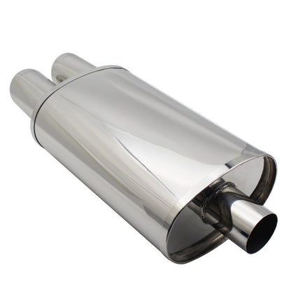 Twin / Dual Tip Exhaust Muffler - Multiple Colours & Sizes