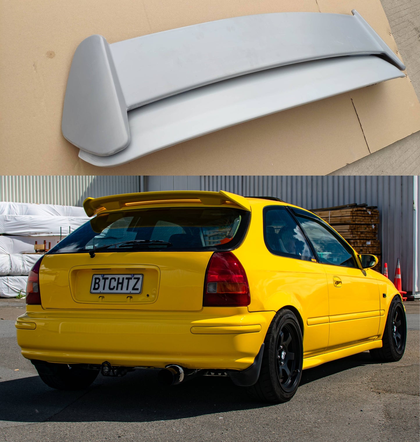 Honda Civic EK CTR (Type R) Style Rear Wing / Spoiler (Plastic)