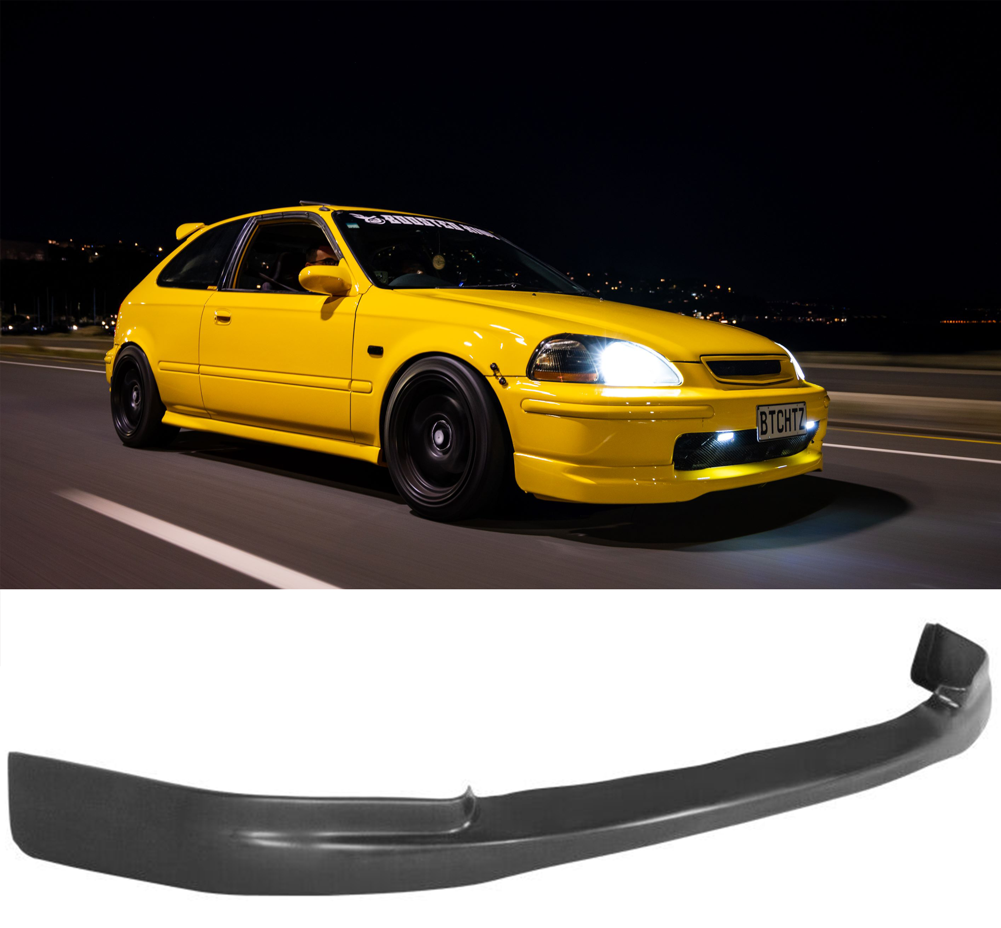 Honda Civic EK Type R (CTR) Style Front Lip - Plastic – Boosted Kiwi
