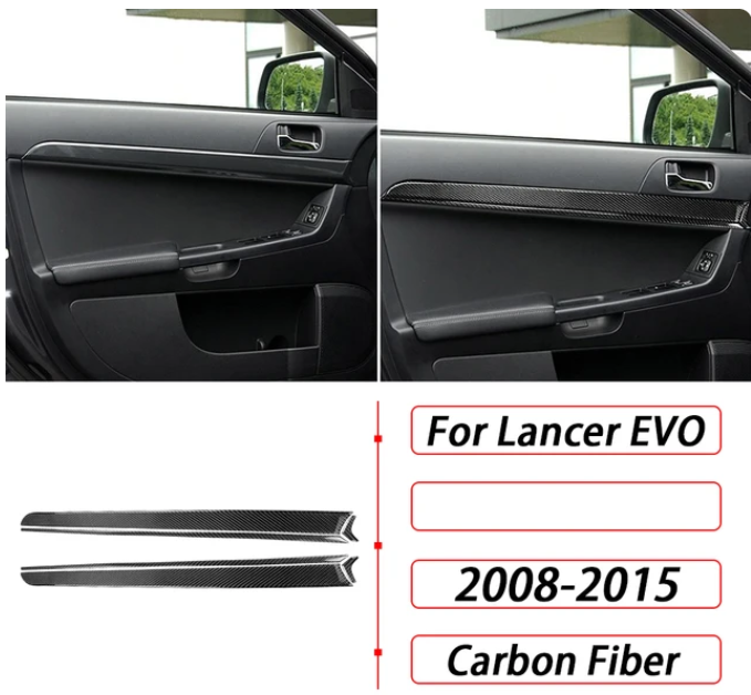 Mitsubishi Lancer Evo 10 / X / Ralliart Carbon Fiber Door Trim Cover