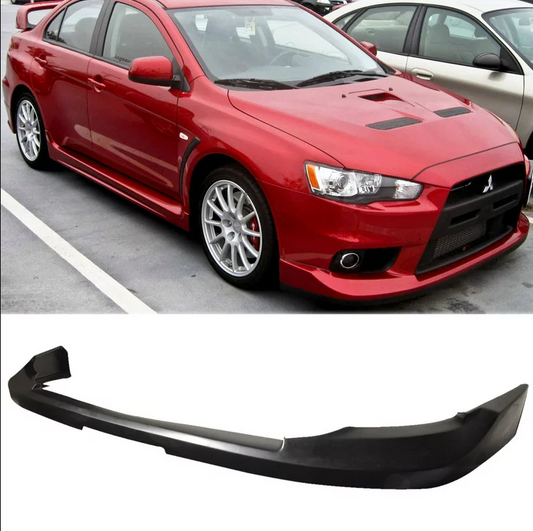 Mitsubishi Lancer Evo 10 X Front Lip - Plastic OEM Aero Style (2008 - 2015)