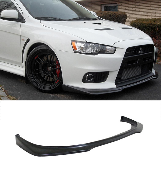 Mitsubishi Lancer Evo 10 X Front Lip - Plastic Ralliart Style (2008 - 2015)