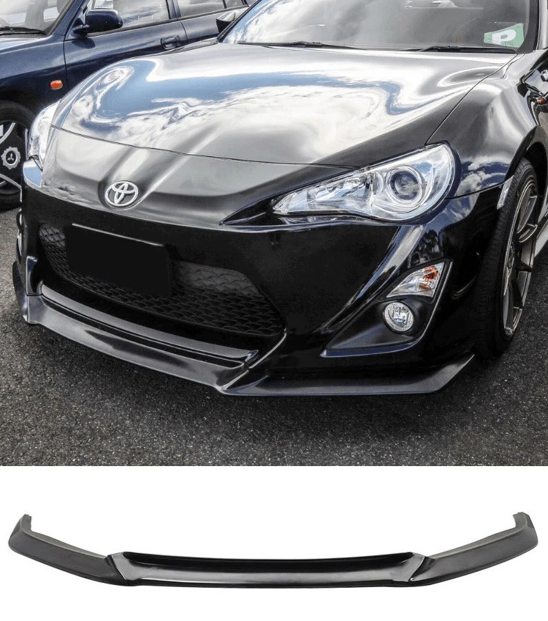 Unpainted T-Style Front Lip Spoiler For 2017-2021 Toyota 86 (ABS Plastic)