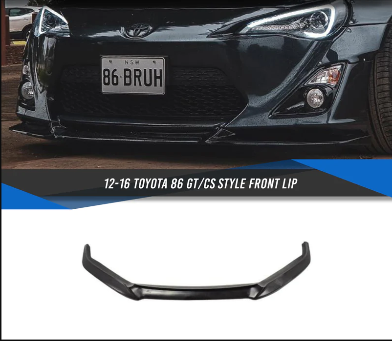 Toyota GT86 / 86 GT / CS Style Front Lip (2013 - 2016) - Plastic