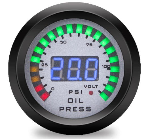 52mm Digital Grey Face Gauges