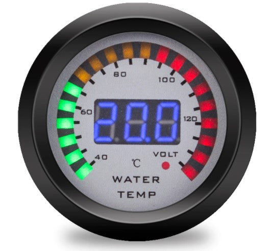 52mm Digital Grey Face Gauges - Boosted Kiwi