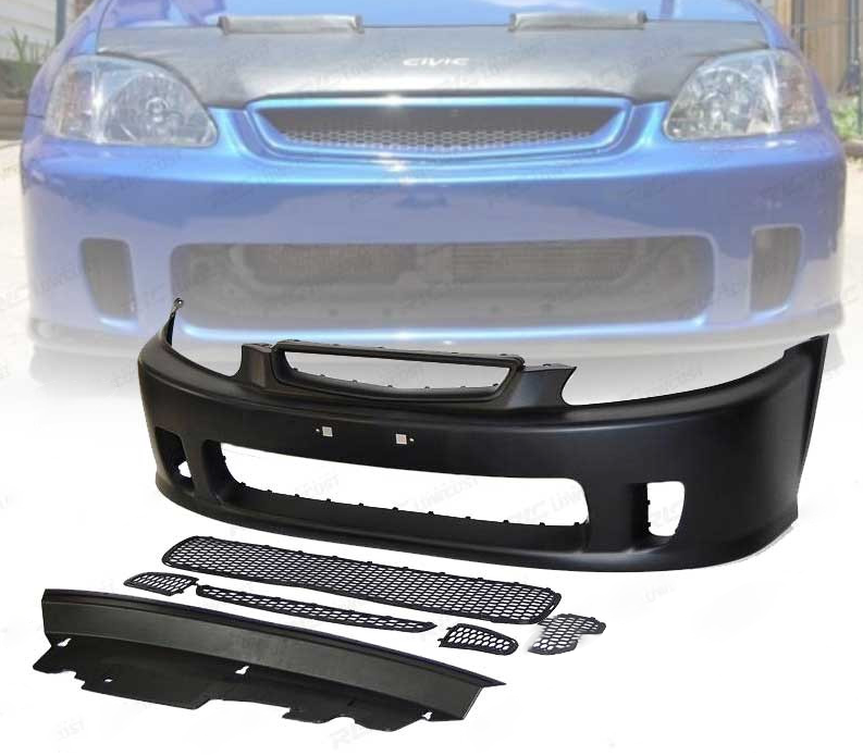 PLASTIC Honda Civic EK N1 Style Front Bumper (1995 - 1998)