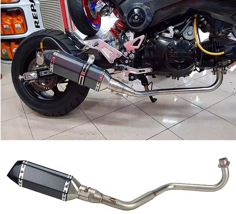 JFG RACING Stainless Steel Exhaust Front Pipe For Honda Grom MSX125 (2013-2019)
