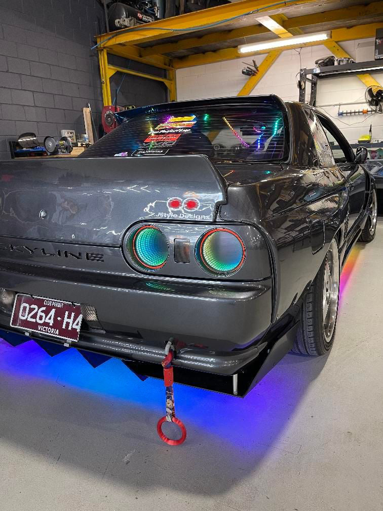 Custom Addressable LED Nissan R32 Infinity Tail Lights Boosted Kiwi