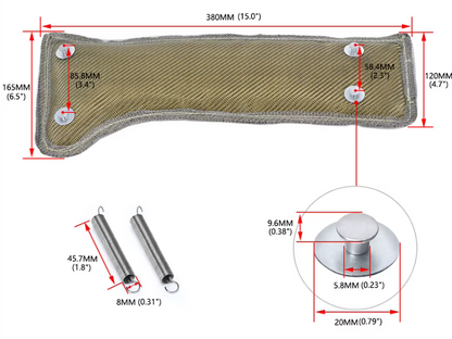 Titanium Turbo Blanket / Beanie / Heat Shield (Internal Wastegate)