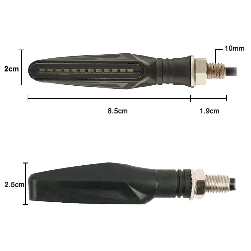Universal Motorbike LED Indicators / Turn Signals (w Inbuilt Flasher Relay)