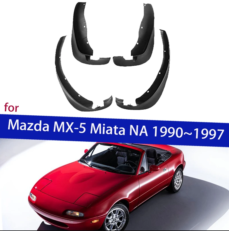 Mazda Mx5 Miata / Roadster Mudflaps / Mud Guards - Full Set (NA)