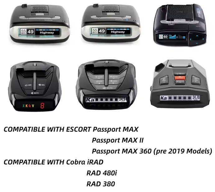 Passport Escort MAX / MAX II / MAX 360 Radar Detector Windscreen Mount - Boosted Kiwi