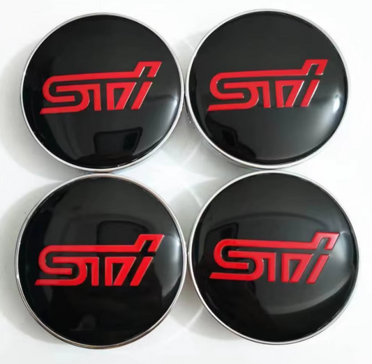 Subaru Impreza / WRX / STI Centre Caps (Red & Black)