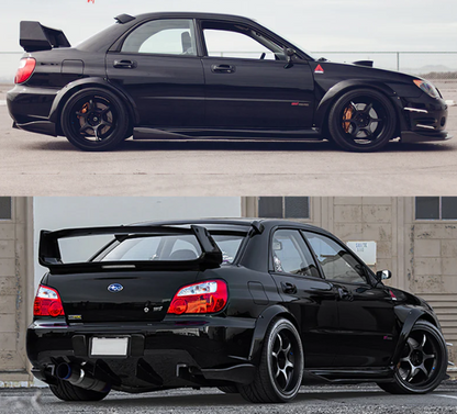 Subaru Impreza WRX STI GD Rear Bumper Pods / Spats - CS Style (Plastic) - Boosted Kiwi